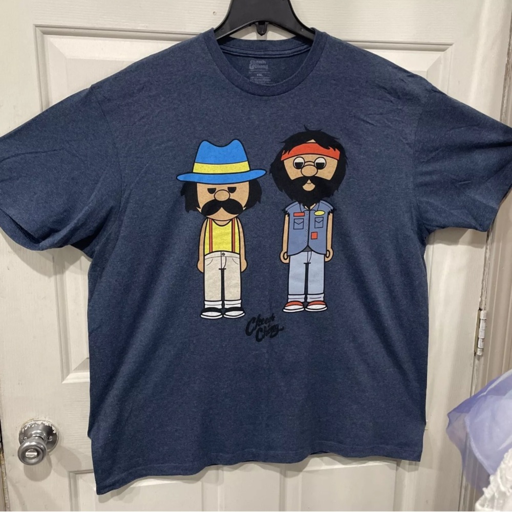Cheech & Chong Cartoon Tee - Blue